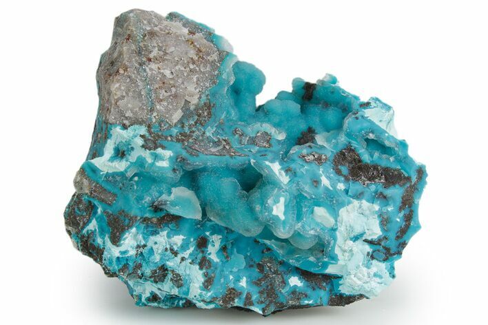 Brilliant Teal Botryoidal Chrysocolla - DR Congo #347451